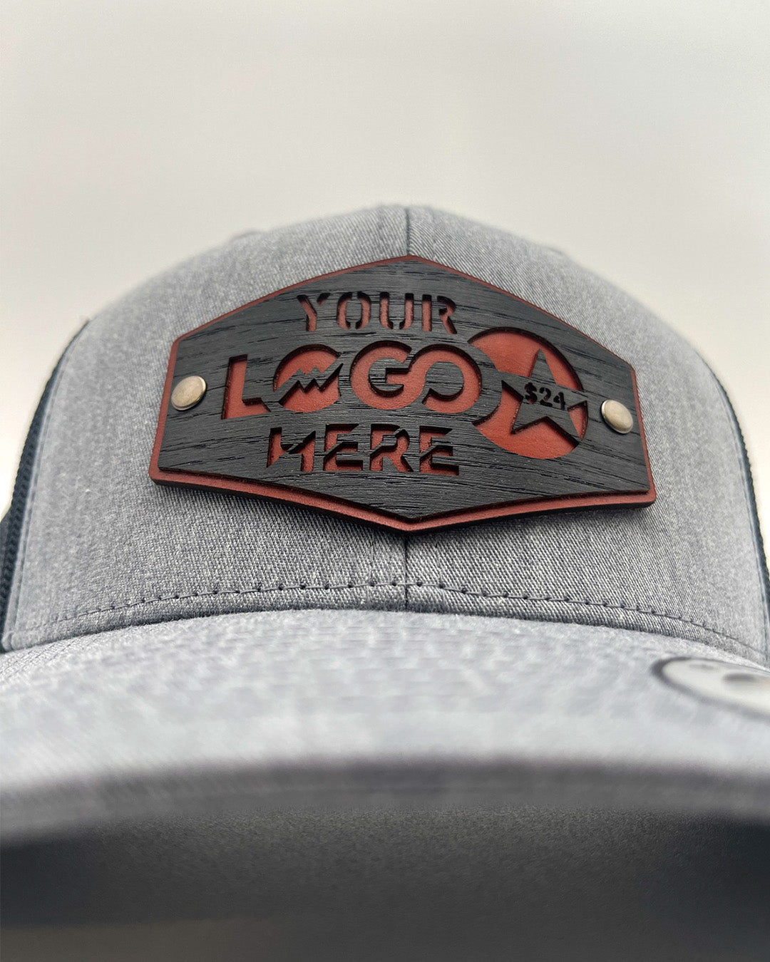 Engraved Leather Patch Hat Custom Hats Personalized Baseball 