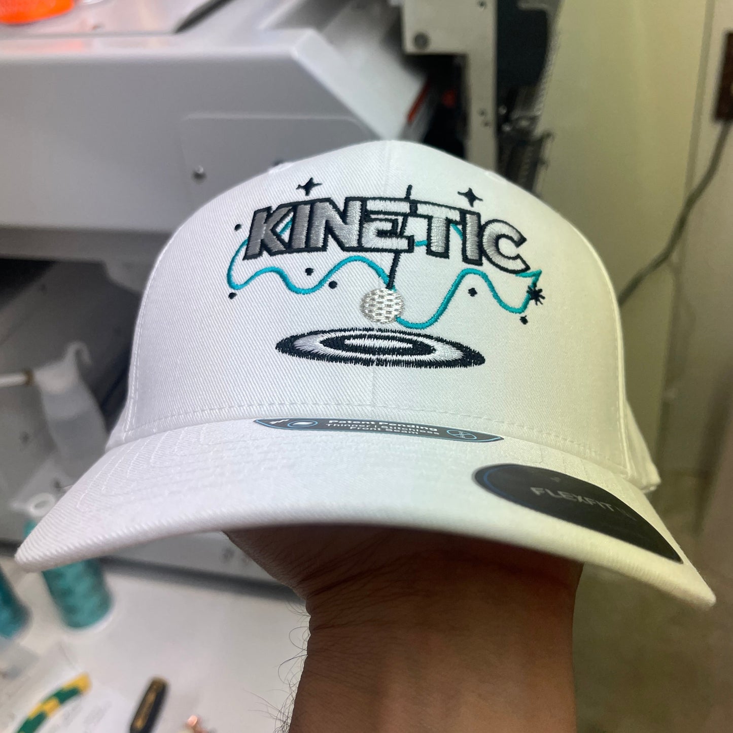 Pasadena Memorial High School Mavericks White KINETIC Show Hat Flexfit Nu