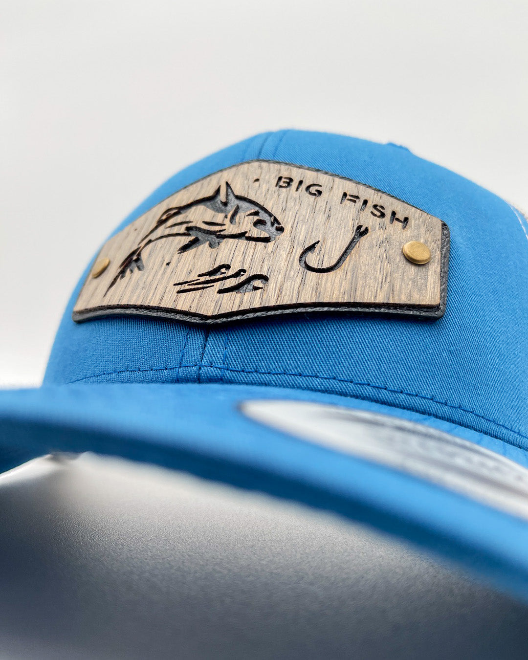 Big Fish Real Wood Patch Hat Retro Fishing Trucker Mesh Cap - Affordable  Custom Hats – Affordable Custom Hats®
