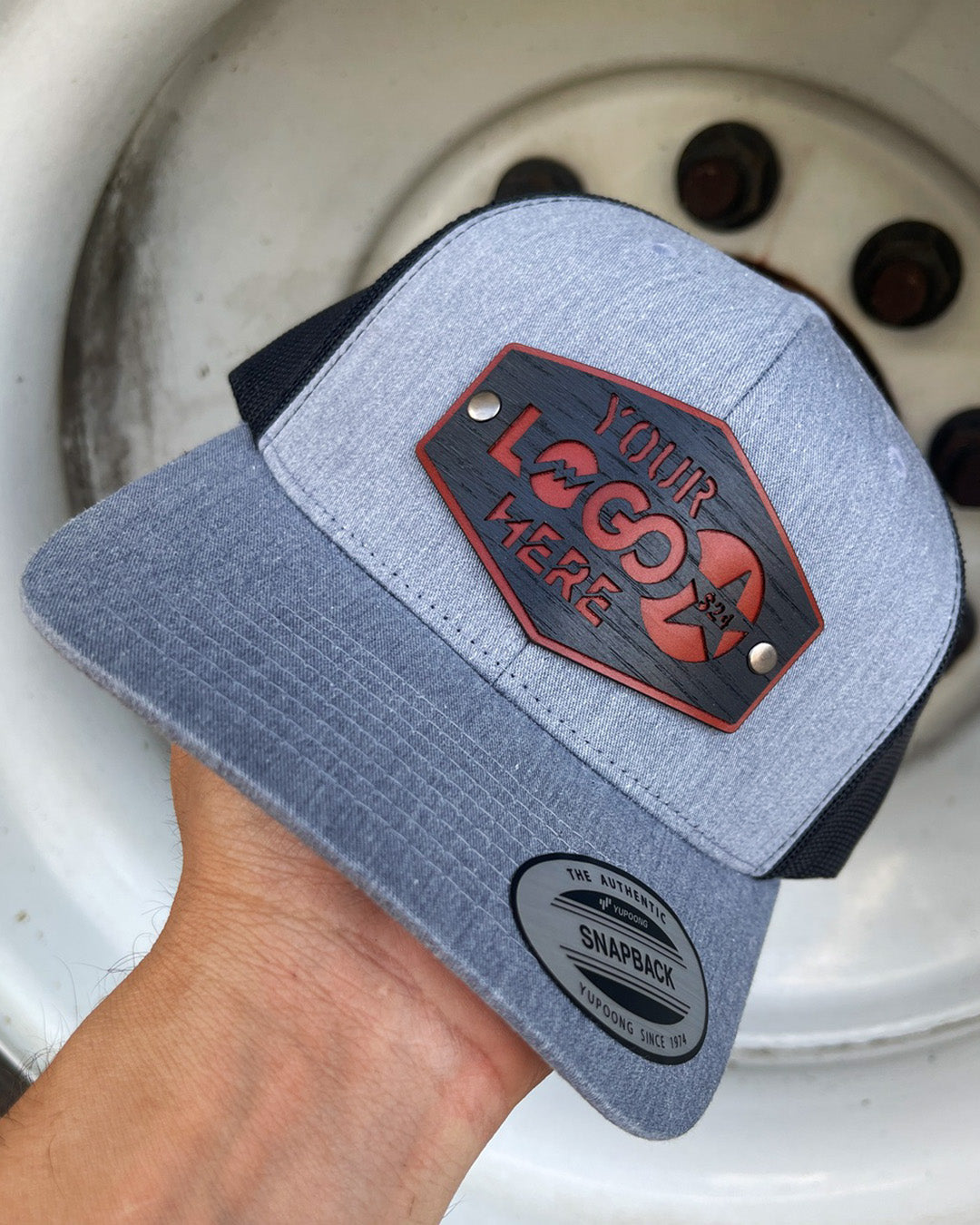 Cheap Custom Leather Patches Cheap Custom Leather Patches Affordable Custom Hats Custom Leather Patch Hat with Your Logo Real Wood Retro Trucker Mesh Cap Flexfit Richardson