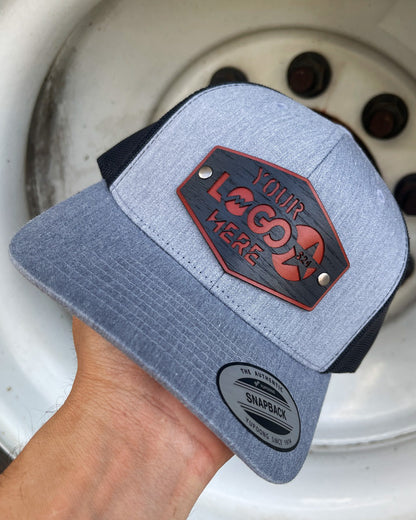 Cheap Custom Leather Patches Cheap Custom Leather Patches Affordable Custom Hats Custom Leather Patch Hat with Your Logo Real Wood Retro Trucker Mesh Cap Flexfit Richardson
