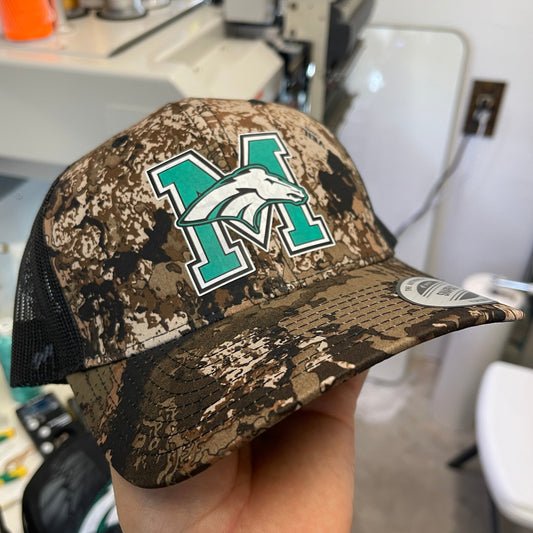 Pasadena Memorial High School Full Color Mavericks Hat Camo