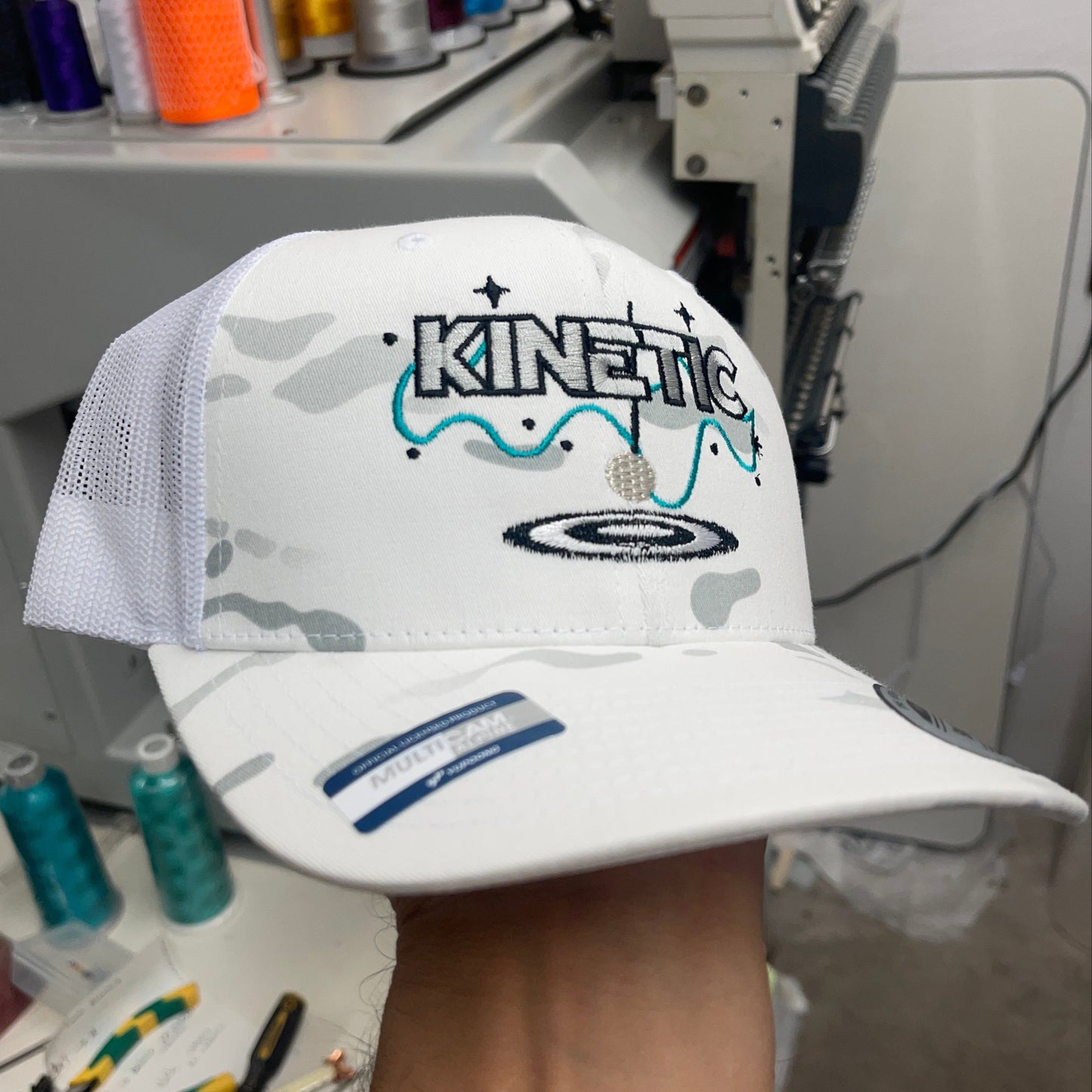 Pasadena Memorial High School Mavericks White Camo KINETIC Hat Marching Band