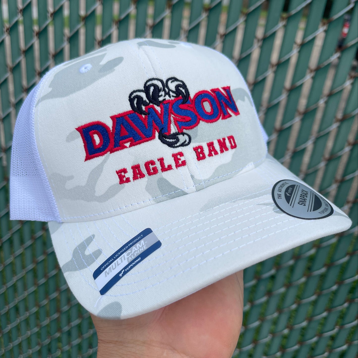 Pearland Dawson High School Eagle Band White Camo Hat
