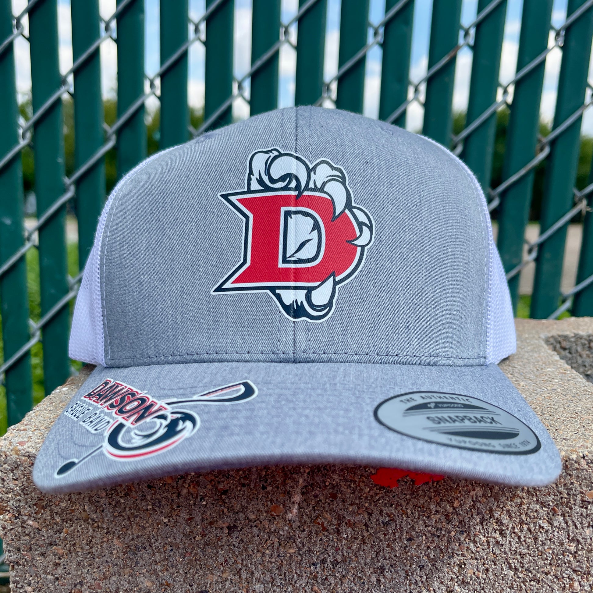 Pearland Glenda Dawson High School Eagles Heather Grey Trucker White Mesh Hat