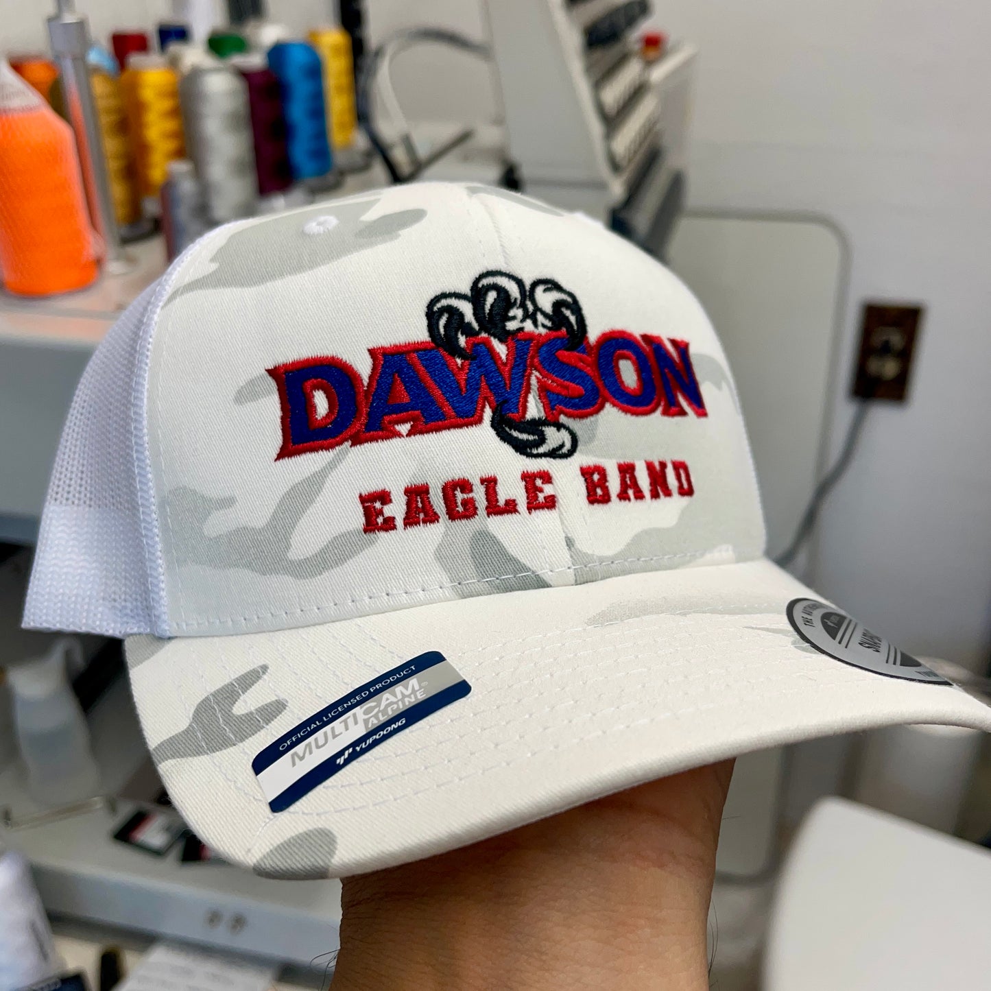 Pearland Glenda Dawson High School Eagle Band White Camo Hat