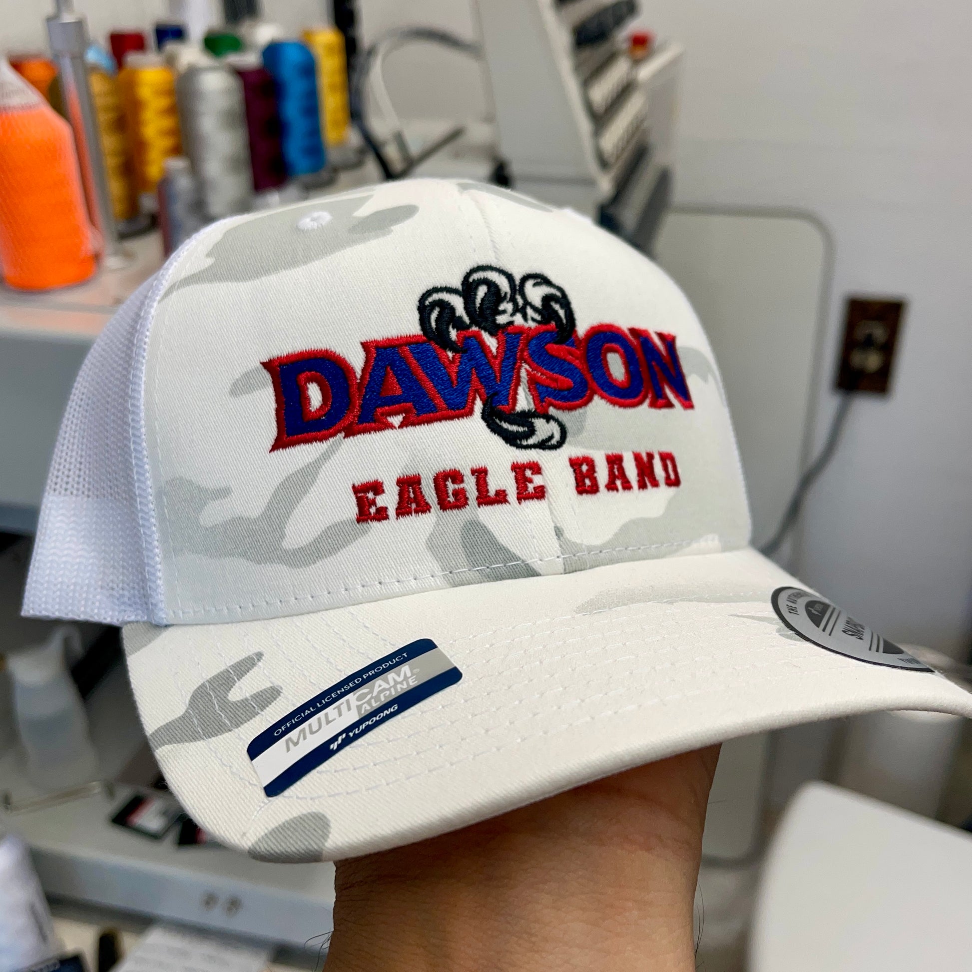 Pearland Glenda Dawson High School Eagle Band White Camo Hat