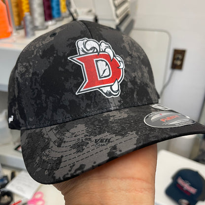 Glenda Dawson High School Eagles Black Flexfit Veil Camo Pattern Hat