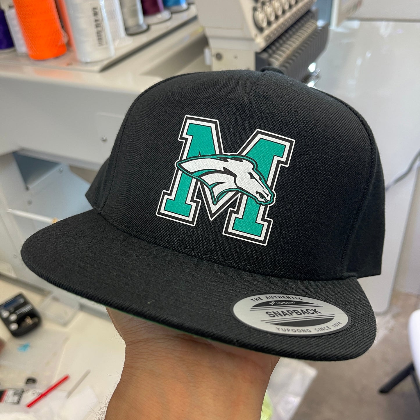 Pasadena Memorial Mavericks Black Flat Bill Snapback