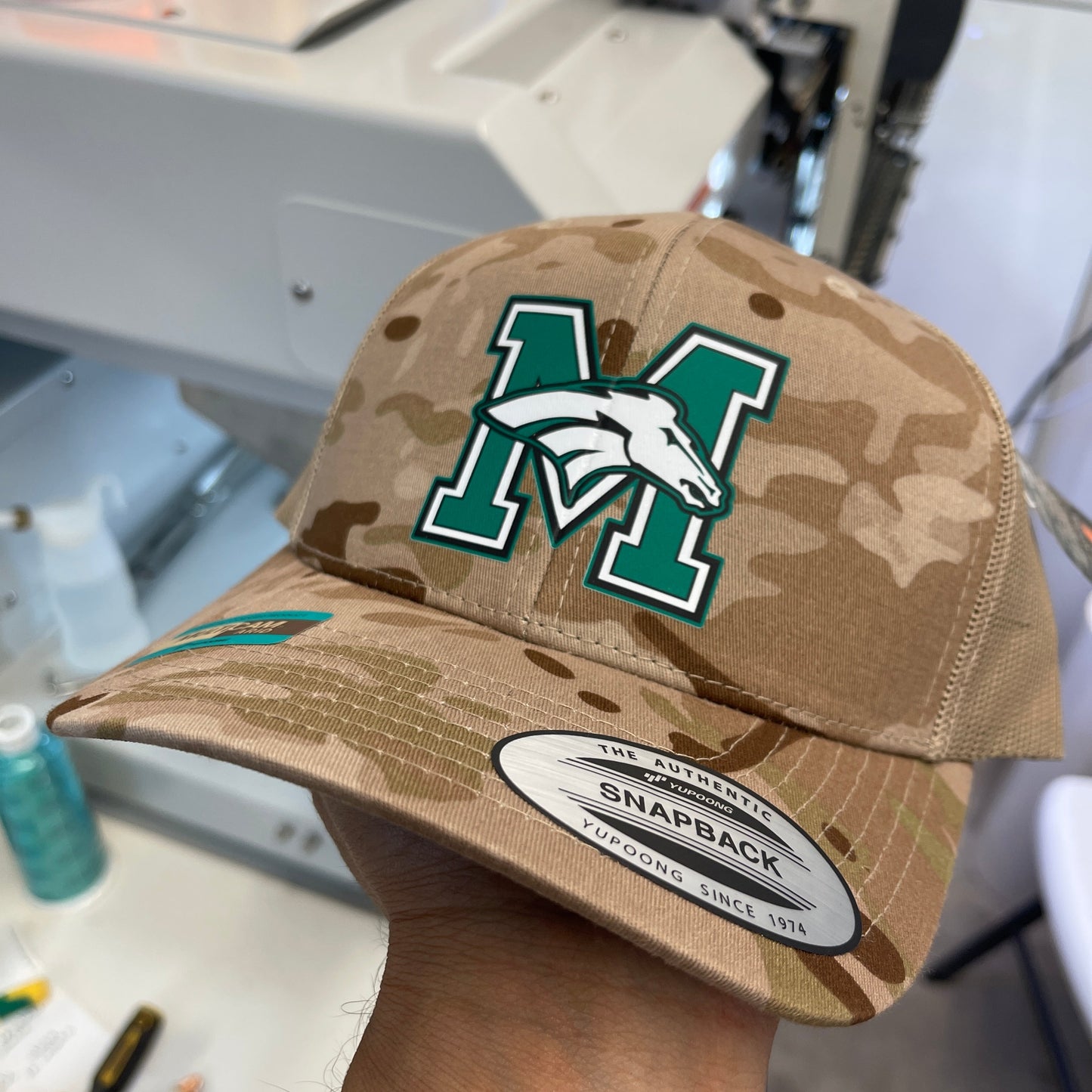 Pasadena Memorial High School Full Color Camo Mavericks Hat