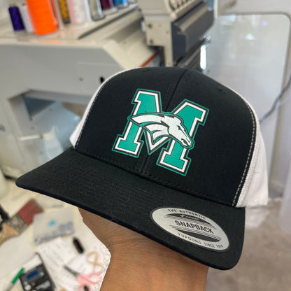 Pasadena Memorial High School Mavericks White and Black KINETIC Show Hat
