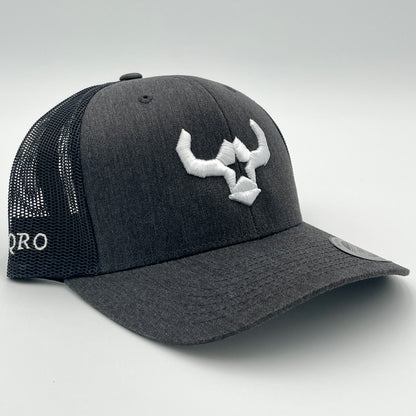 Cheap Hats Richardson 112 Yupoong Dark Heather Grey Retro Snapback Mesh Cap Cheap Embroidery Hats