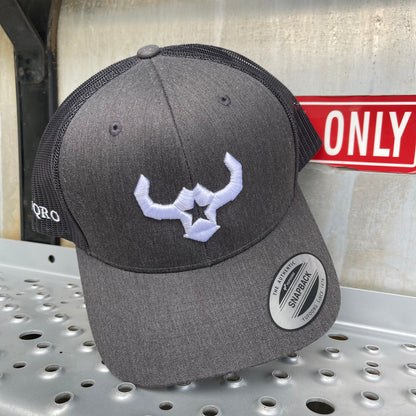 Cheap Hats Richardson 112 Yupoong Dark Heather Grey Retro Snapback Mesh Cap Custom Apparel