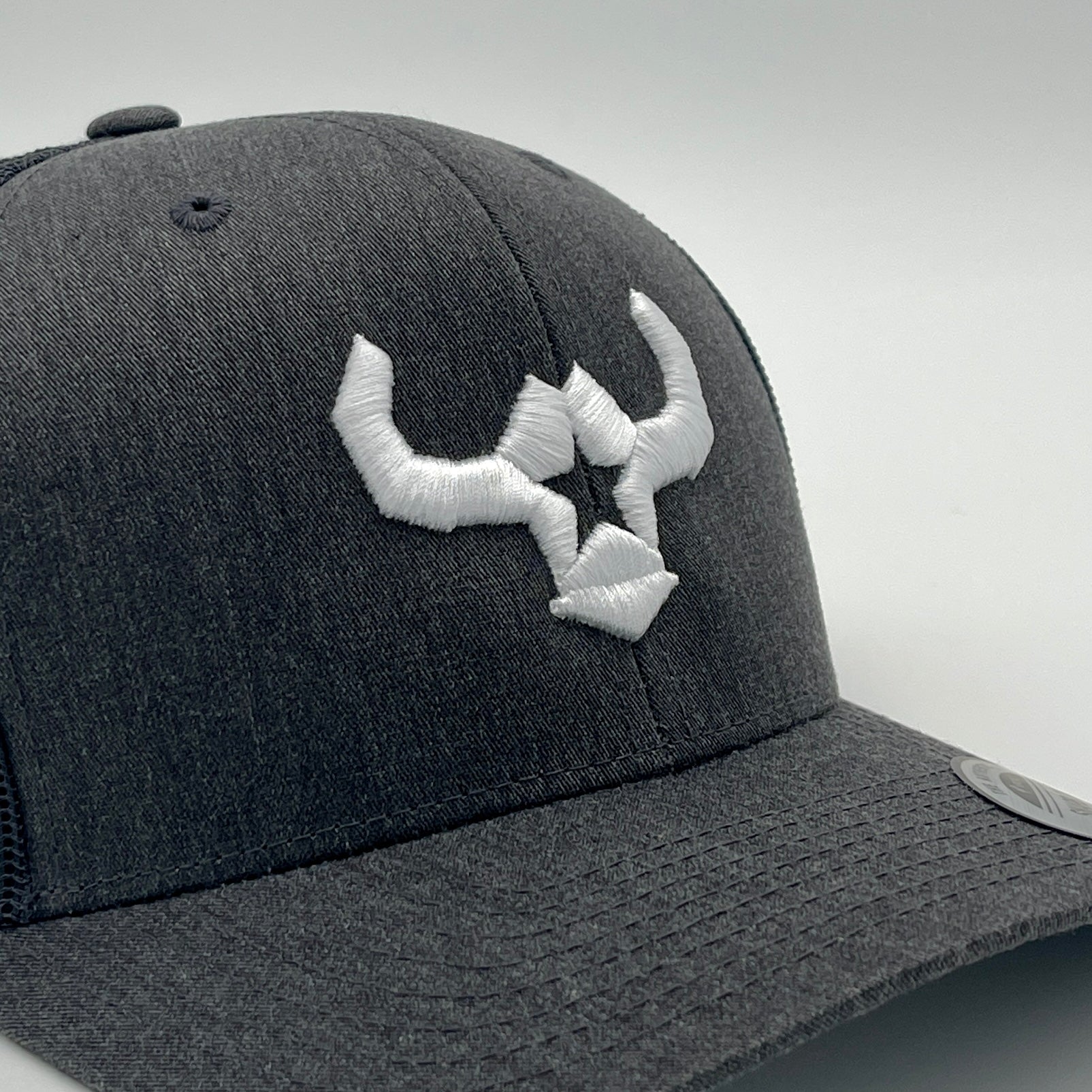 Cheap Custom Hats Richardson 112 Yupoong Dark Heather Grey Retro Snapback Mesh Cap