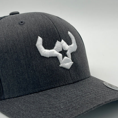Cheap Custom Hats Richardson 112 Yupoong Dark Heather Grey Retro Snapback Mesh Cap
